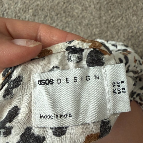 ASOS White and Black Leopard Print Midi Dress - Picture 6 of 6